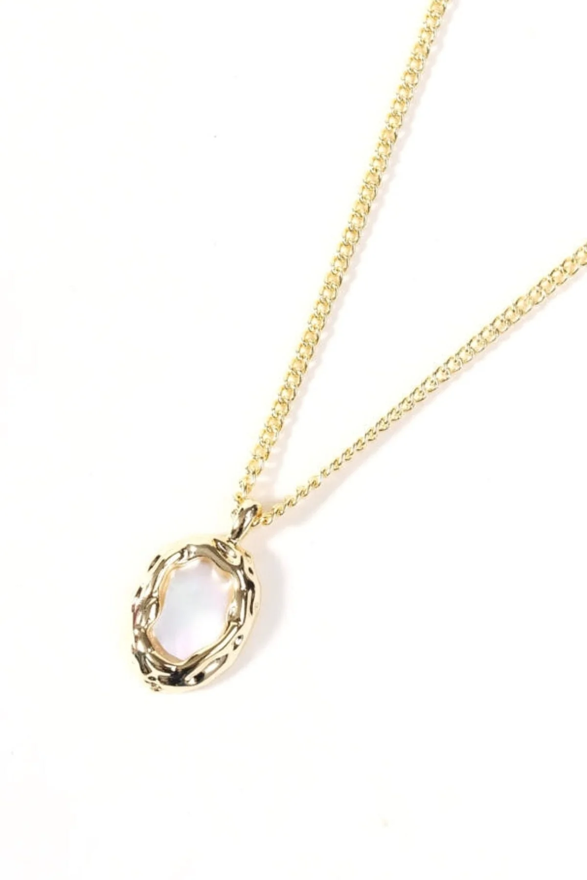 Diamante Pendant Gold Necklace