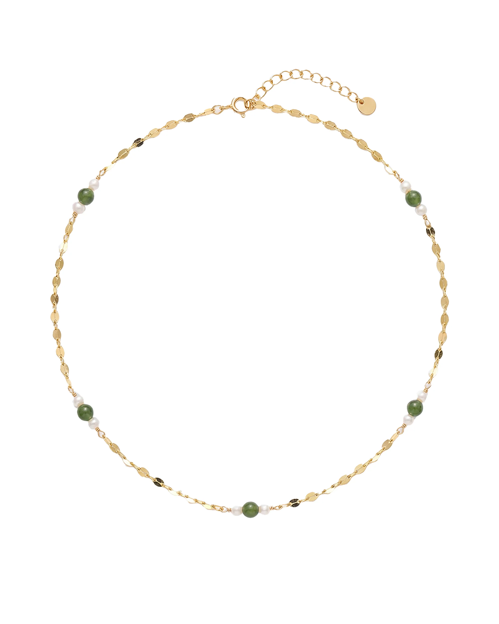 Elena — Jade and Freshwater Pearl Beaded Necklace
