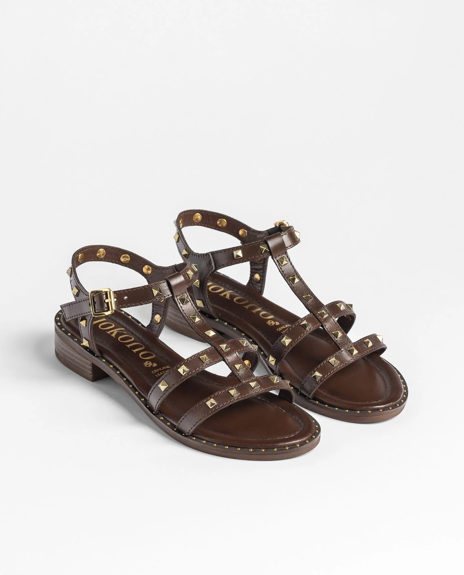 Sandalia de tacón DUD-503 marrón