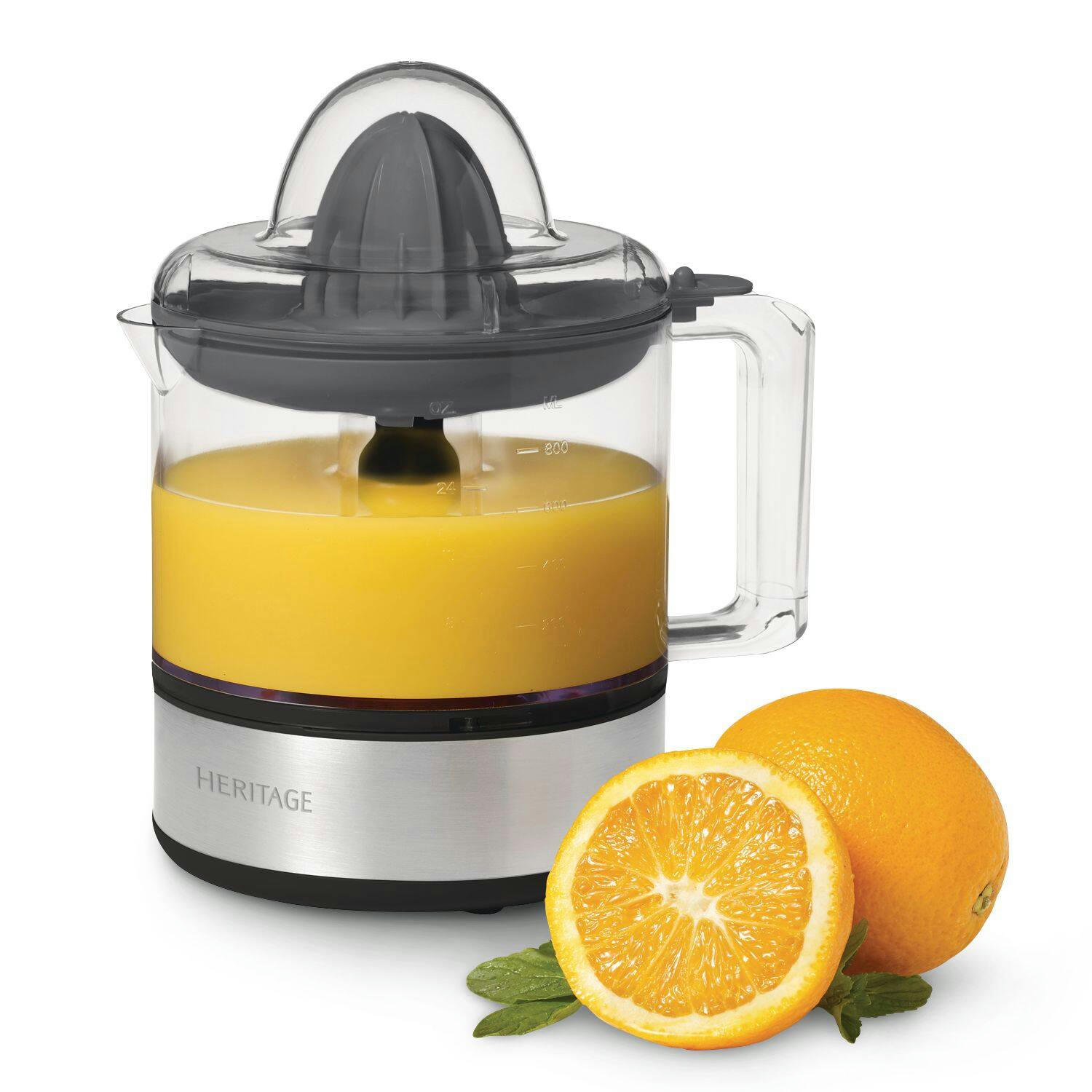 Heritage Compact Citrus Juicer Silver, 30W, 3 Cups