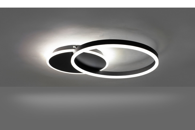 MOOSEE lampa sufitowa / plafon RINGS 2 czarna
