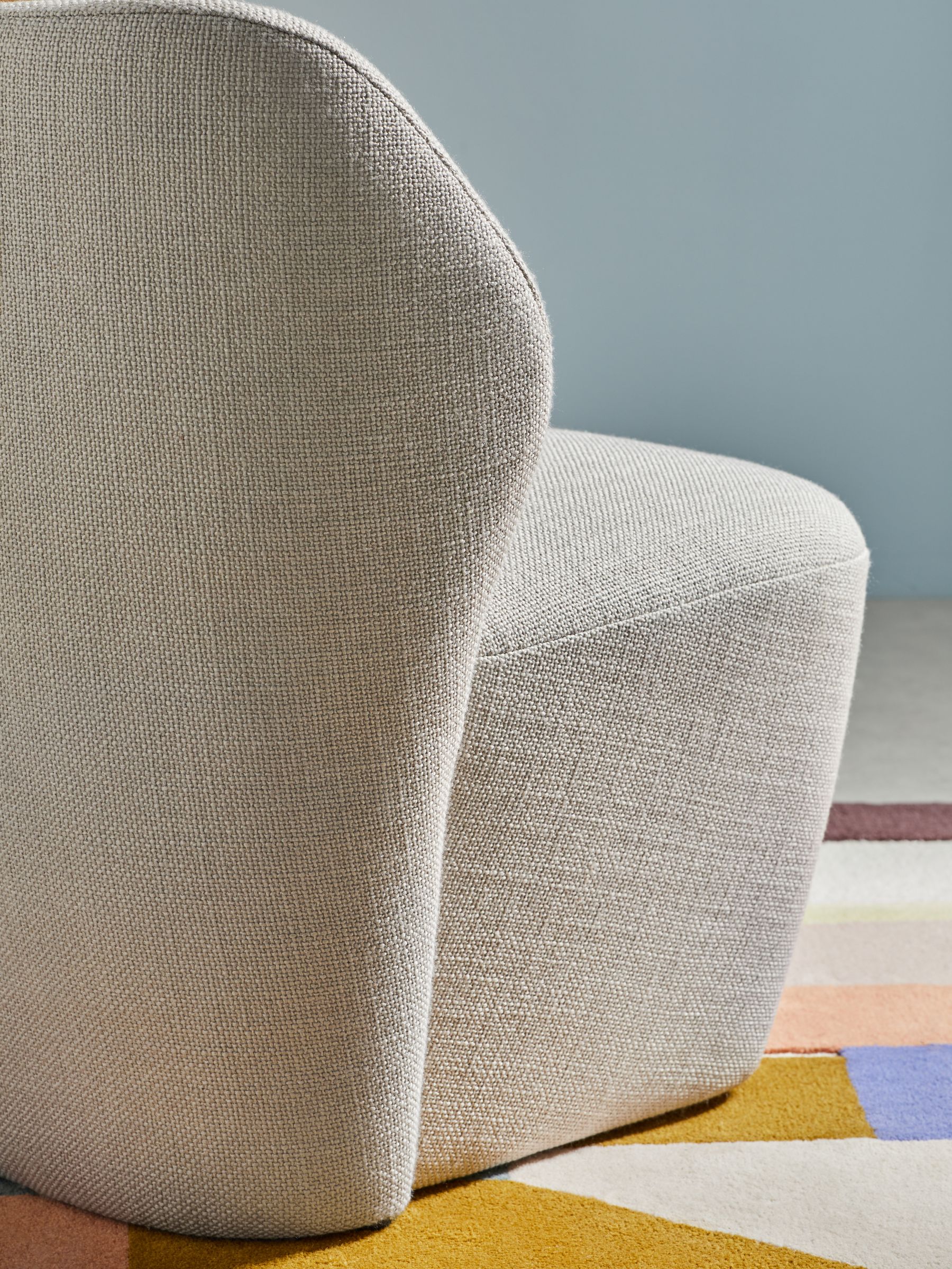 Topeka Accent Chair in Natural Oat Textured Weave
