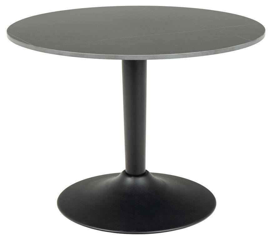 STOLIK KAWOWY okrągły 90cm Malta CERAMICZNY czarny marmur