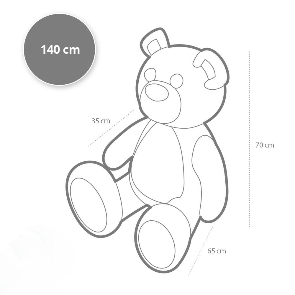 - Peluche Geante Ours XXL - Nounours Geant en Peluche Rose 140cm