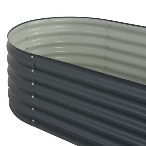 NNEVL Garden Raised Bed 160x80x44 cm Galvanised Steel Grey