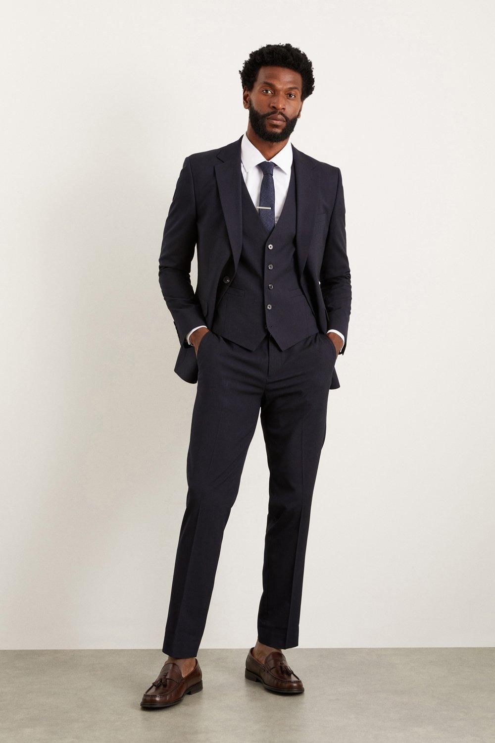 Burton Navy Slim Fit Essential Waistcoat