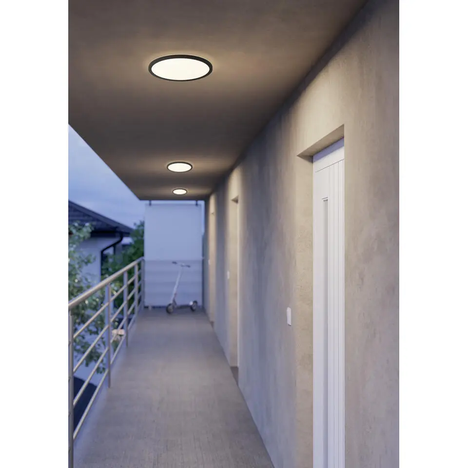 EGLO Minerario Plafonni&egrave;re - LED - Kunststof - Zwart/Wit