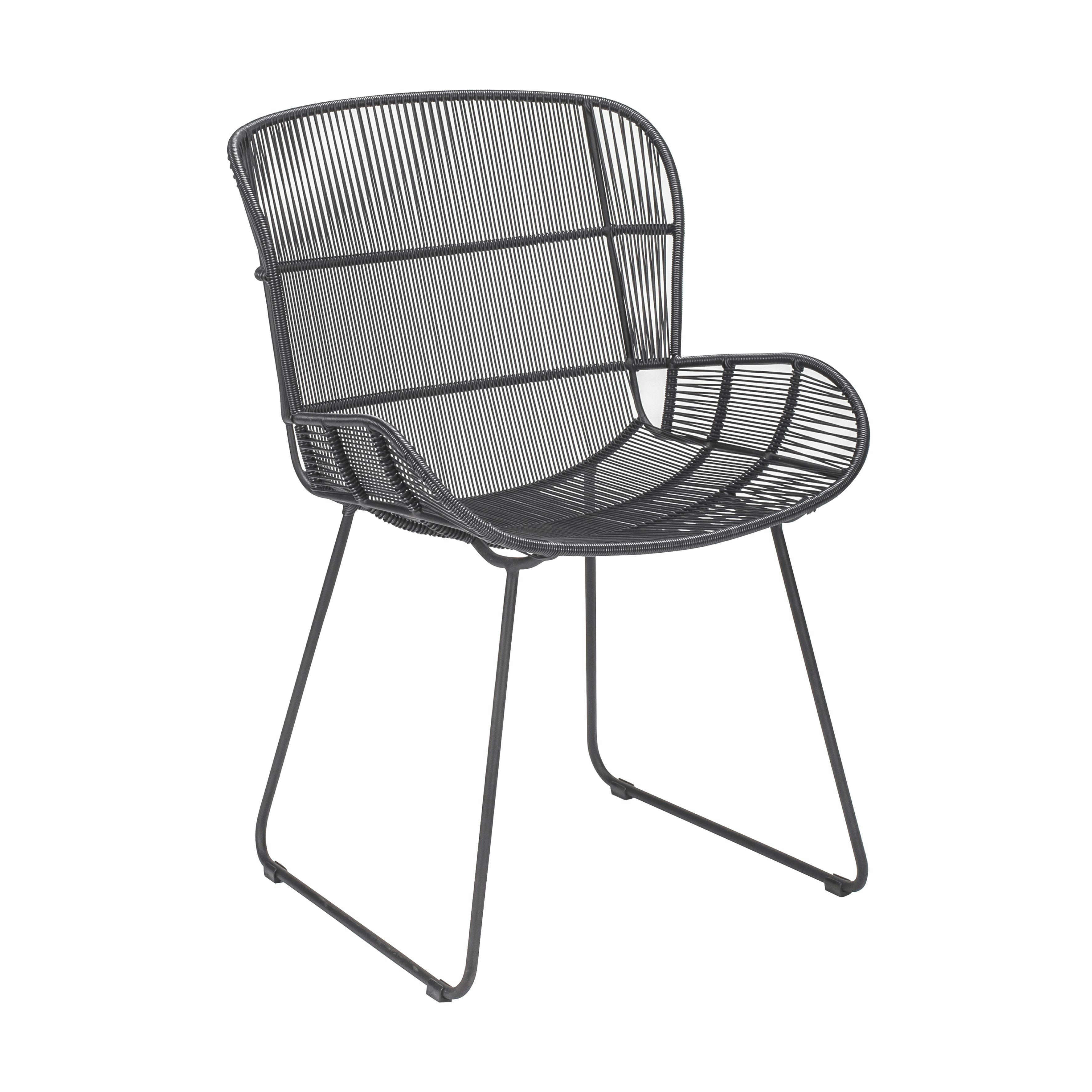 CON DAO - Fauteuil de table extérieur en polypropylène noir