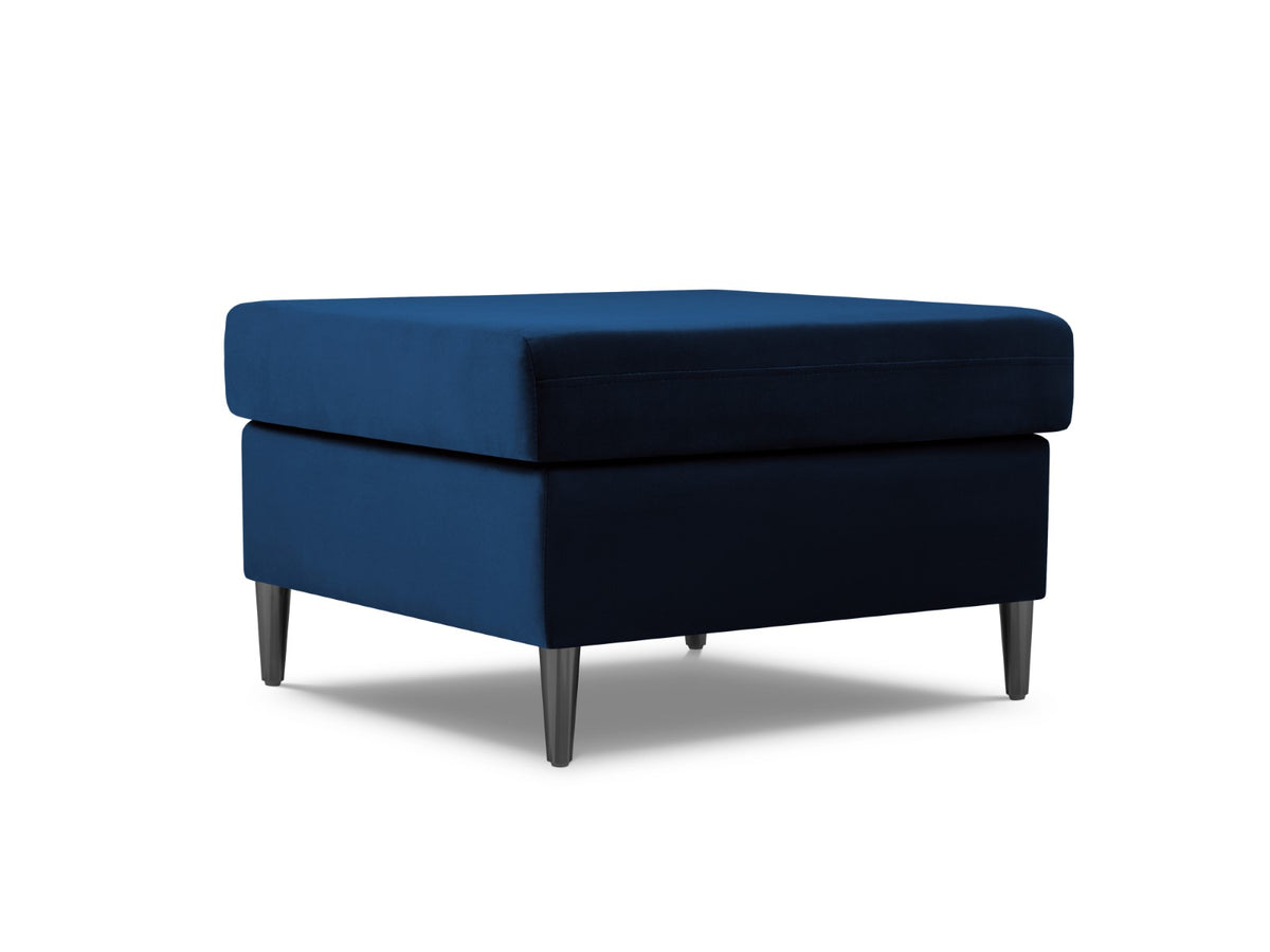 Cosmopolitan Design Poef Kyoto flueel, koningsblauw - 70x70x45cm
