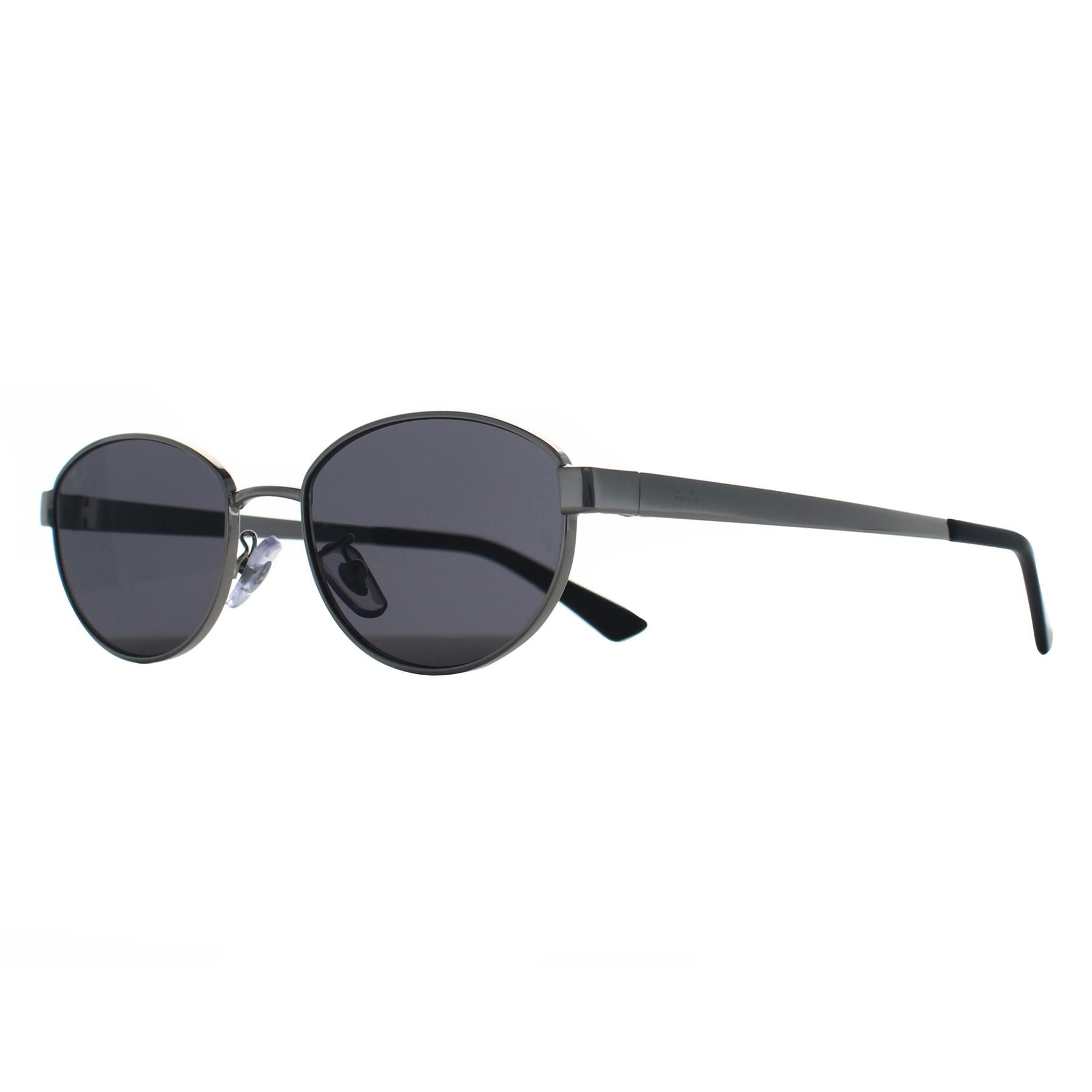 Ray-Ban Oval Polished Silver Dark Grey RB3774D