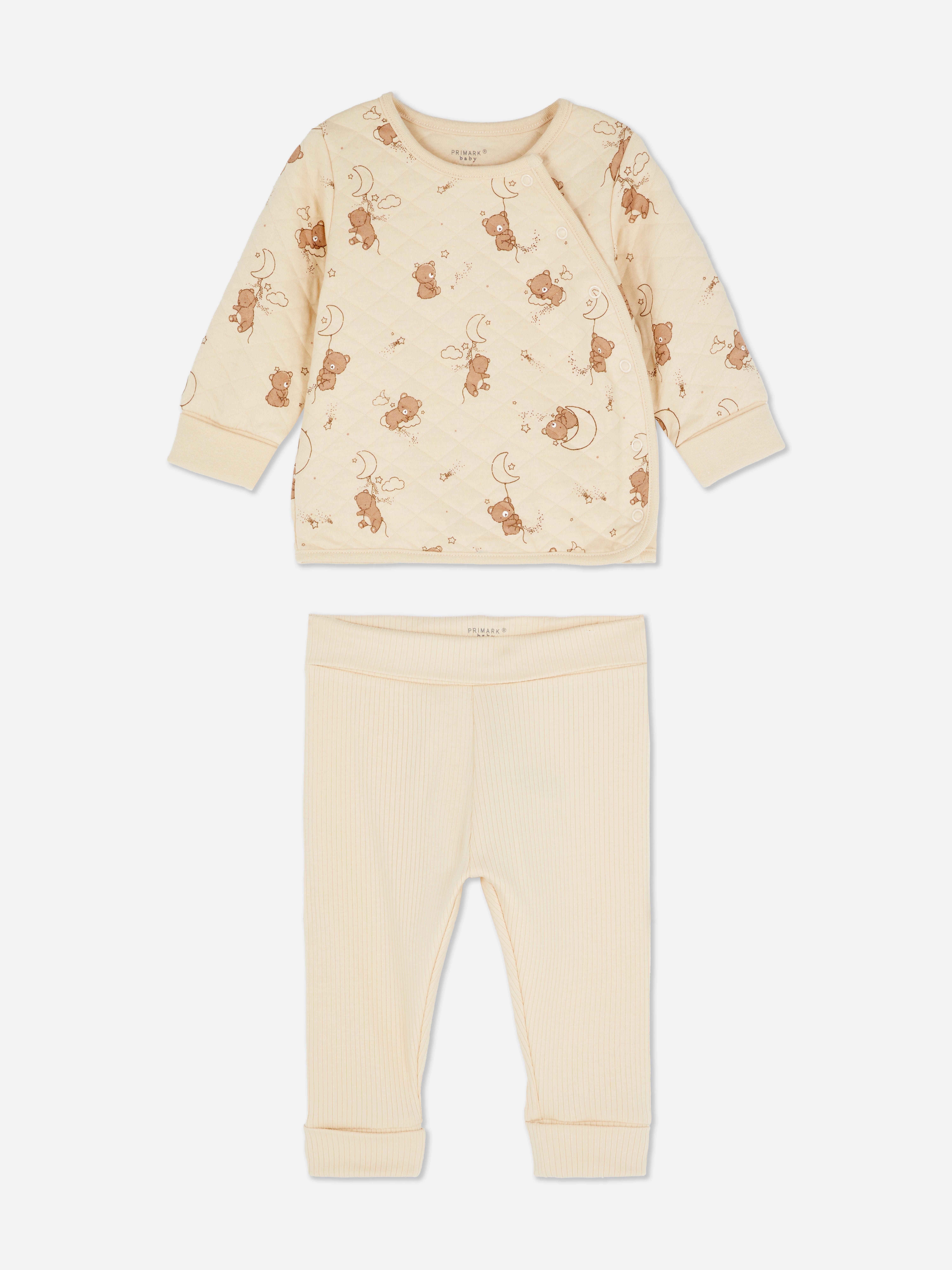 0-18mths | Bear Wrap Sweatshirt and Leggings Newborn Set