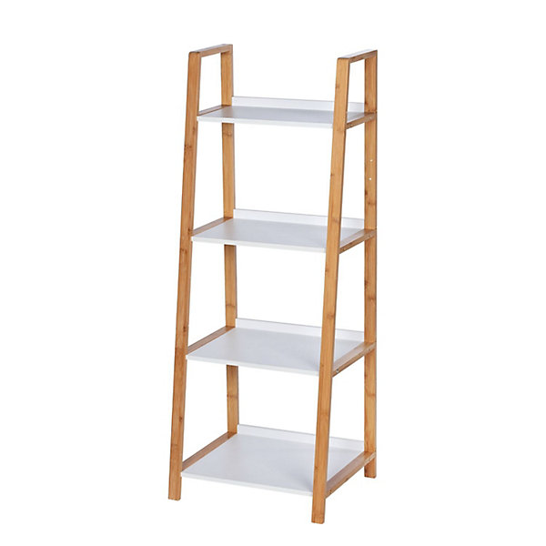 Etagère de salle de bain en bambou Finja - L. 43 x H. 112 cm