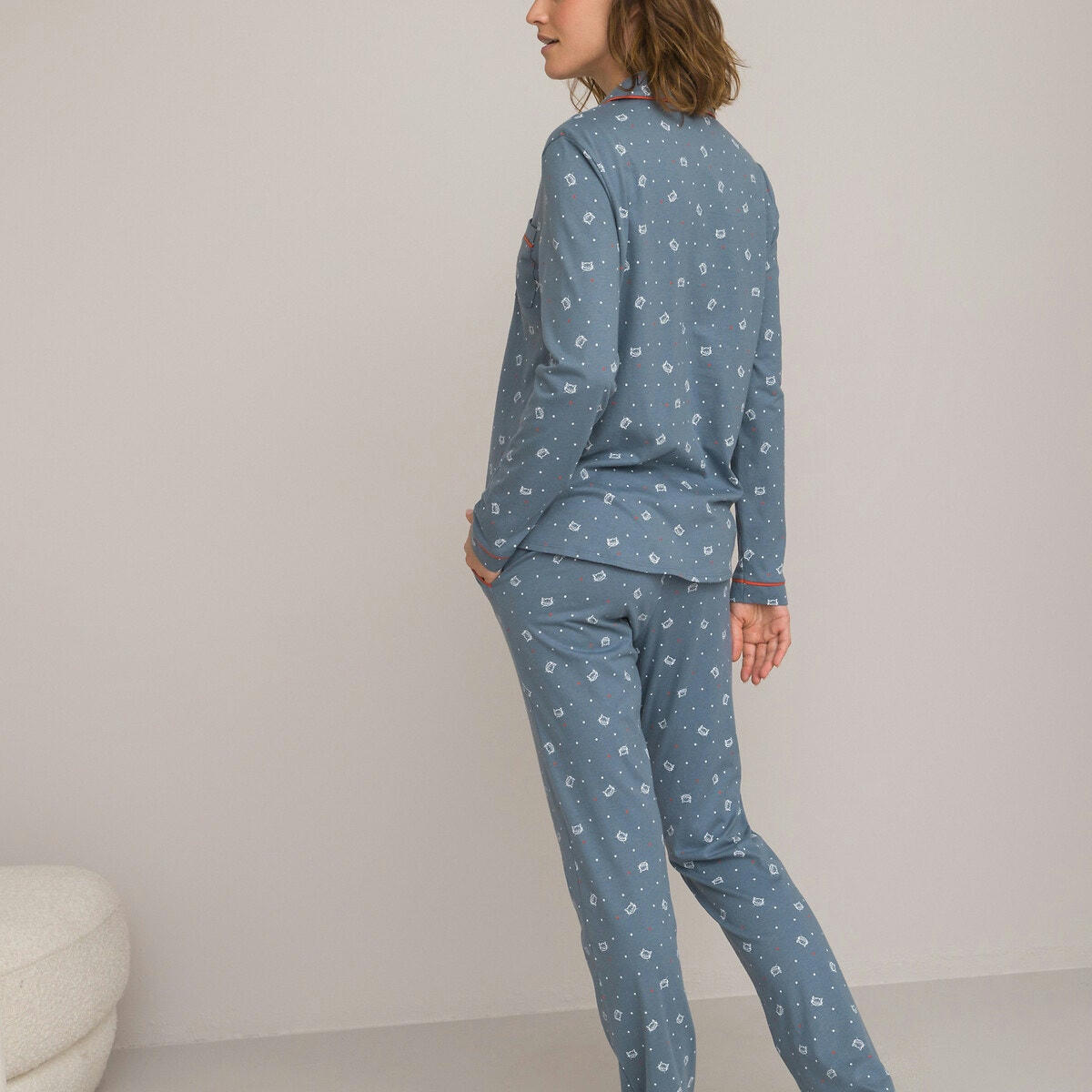 Pyjama imprimé chat pur coton