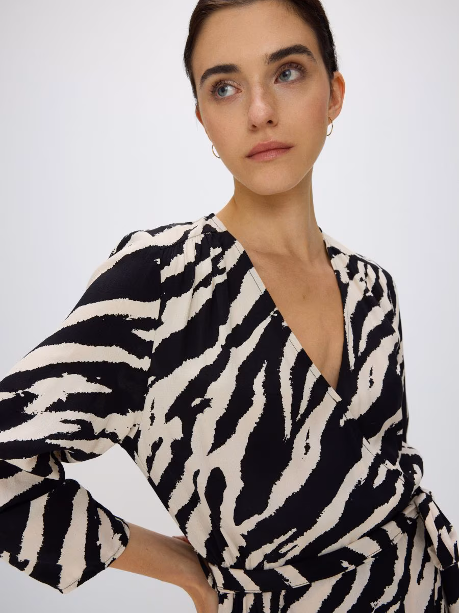 Patterned Viscose Dress