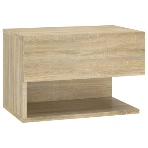 NNEVL Wall-mounted Bedside Cabinets 2 pcs Sonoma Oak