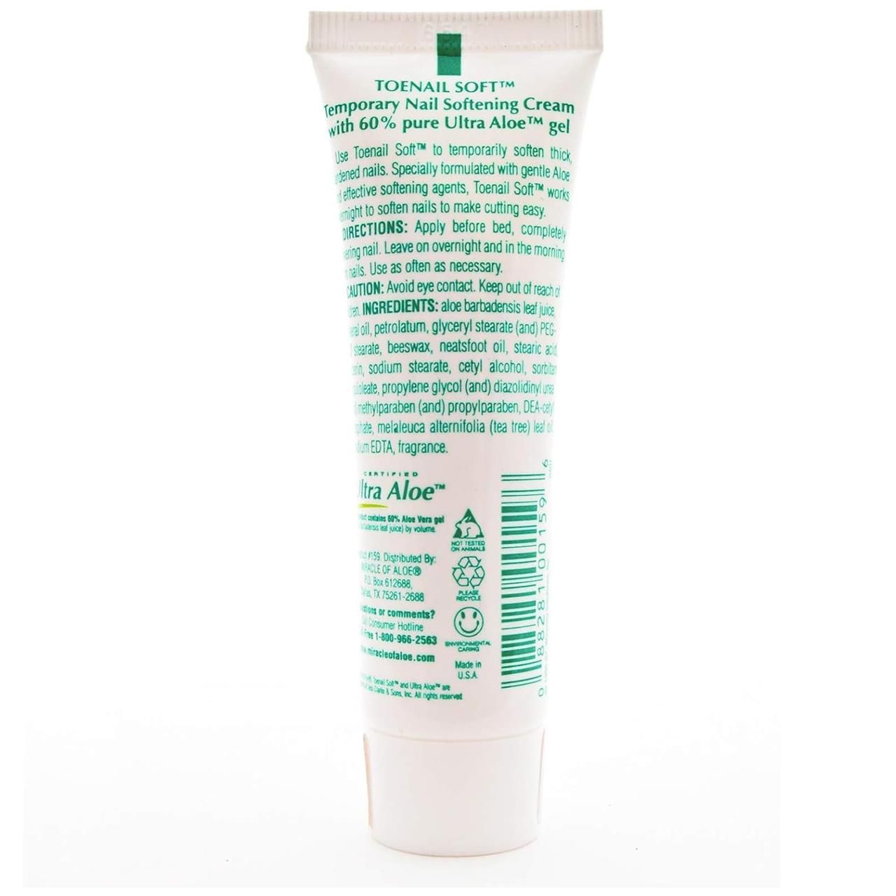 mysmartbuy Toenail Softner - Temporary Nail Softening Cream with 60% Aloe Vera Gel & Tea Tree Leaf Oil - 28g