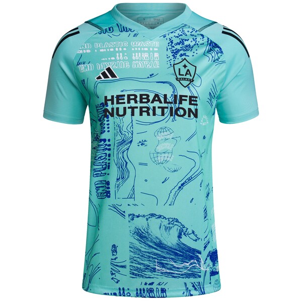 LA Galaxy adidas Women's 2024 One Planet Replica Jersey - Green