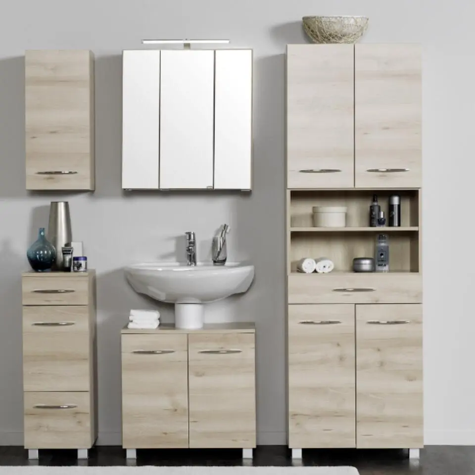 Wastafelonderkast Portofino - 60 x 35 x 53 cm - Beech Oak-design