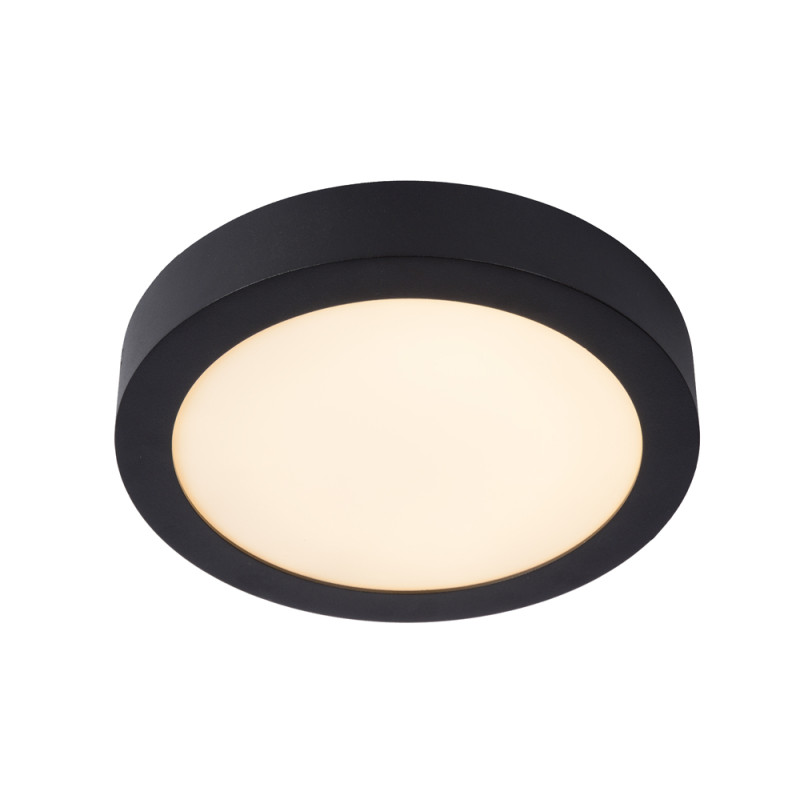 Plafonnier LED pour salle de bain Brice rond noir 989 lm 15 W LUCIDE
