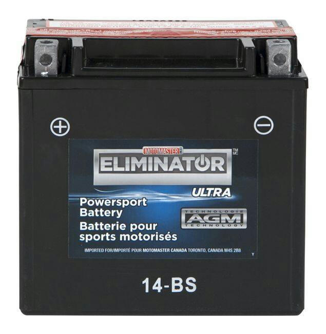 MOTOMASTER ELIMINATOR AGM Powersports Battery, 14-BS