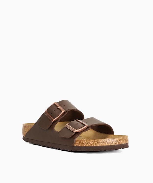 Arizona Bfbc Brown - Leather Double Buckle Sandals