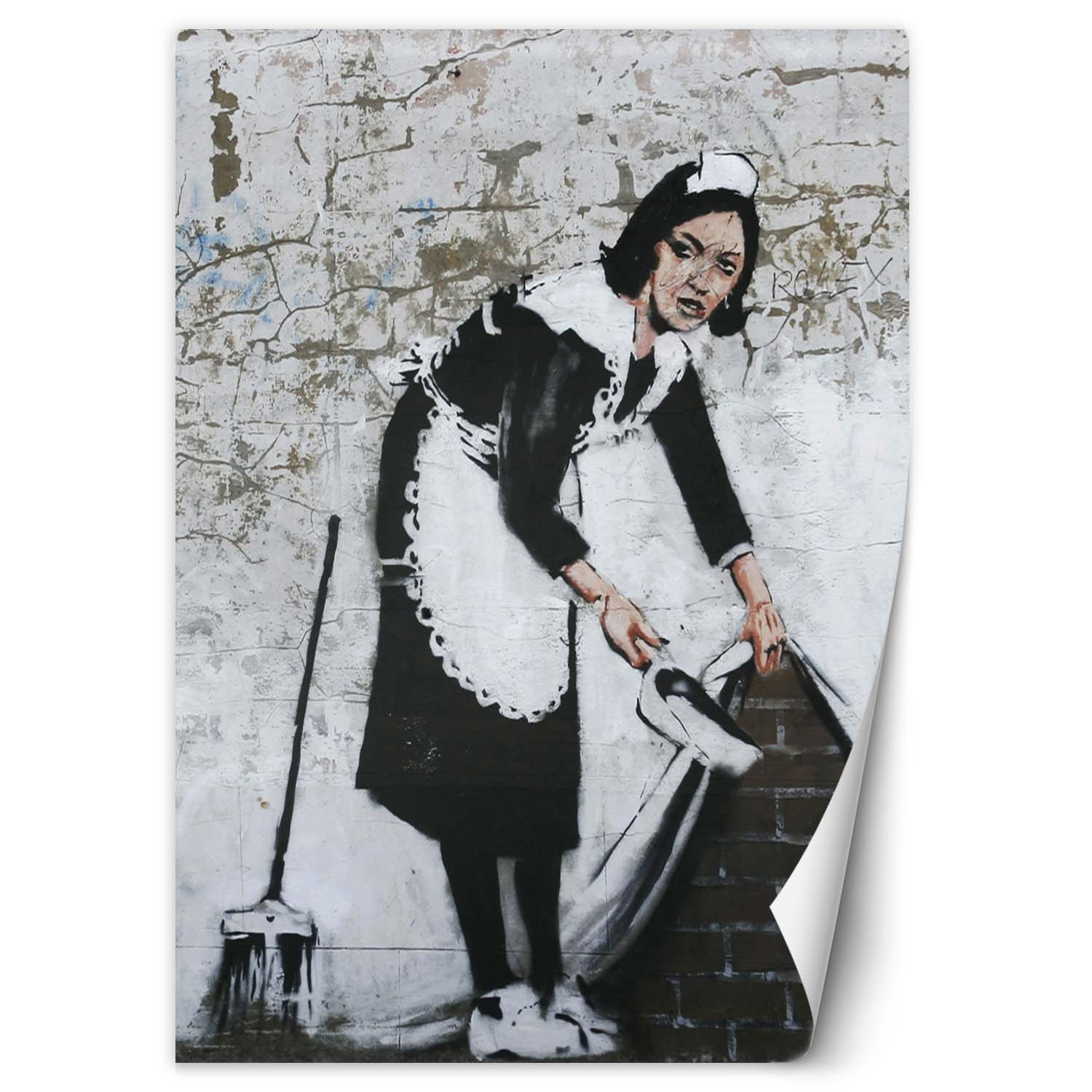 Feeby Fototapeta, Pokojówka Banksy Mural Street Art 100x140