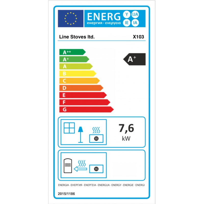 Poêle à bois PAB753 7,6 kW LINE STOVES
