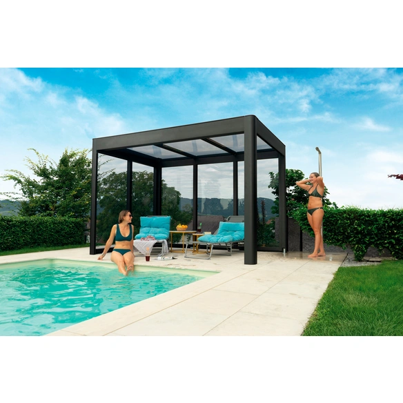 Pergola »SunCover«, Modern 3.2, (BxH): 338 cm x 229 cm, Wandstärke: 6 mm, Acrylglas getönt