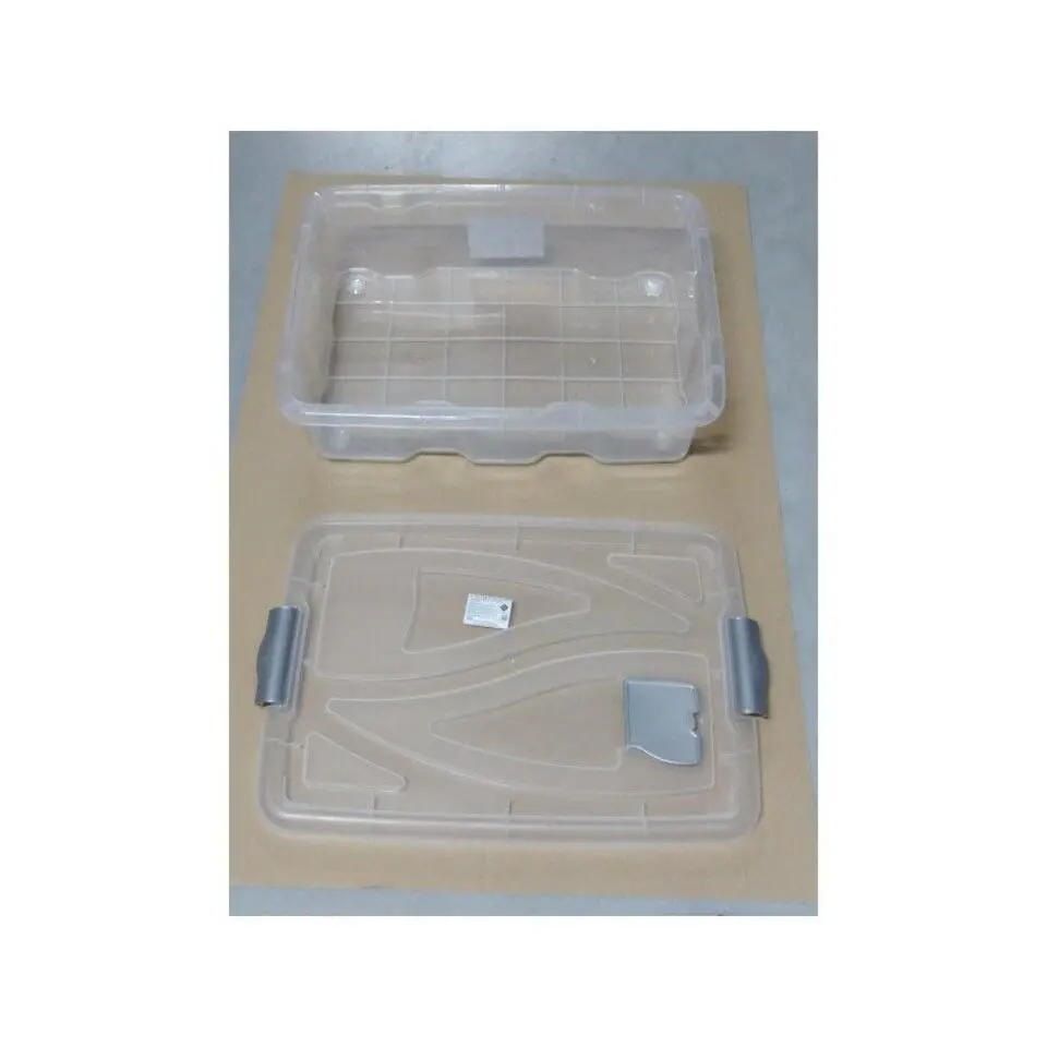 Hega Hogar opbergbox - transparant/blauw- 28 liter - 62 cm