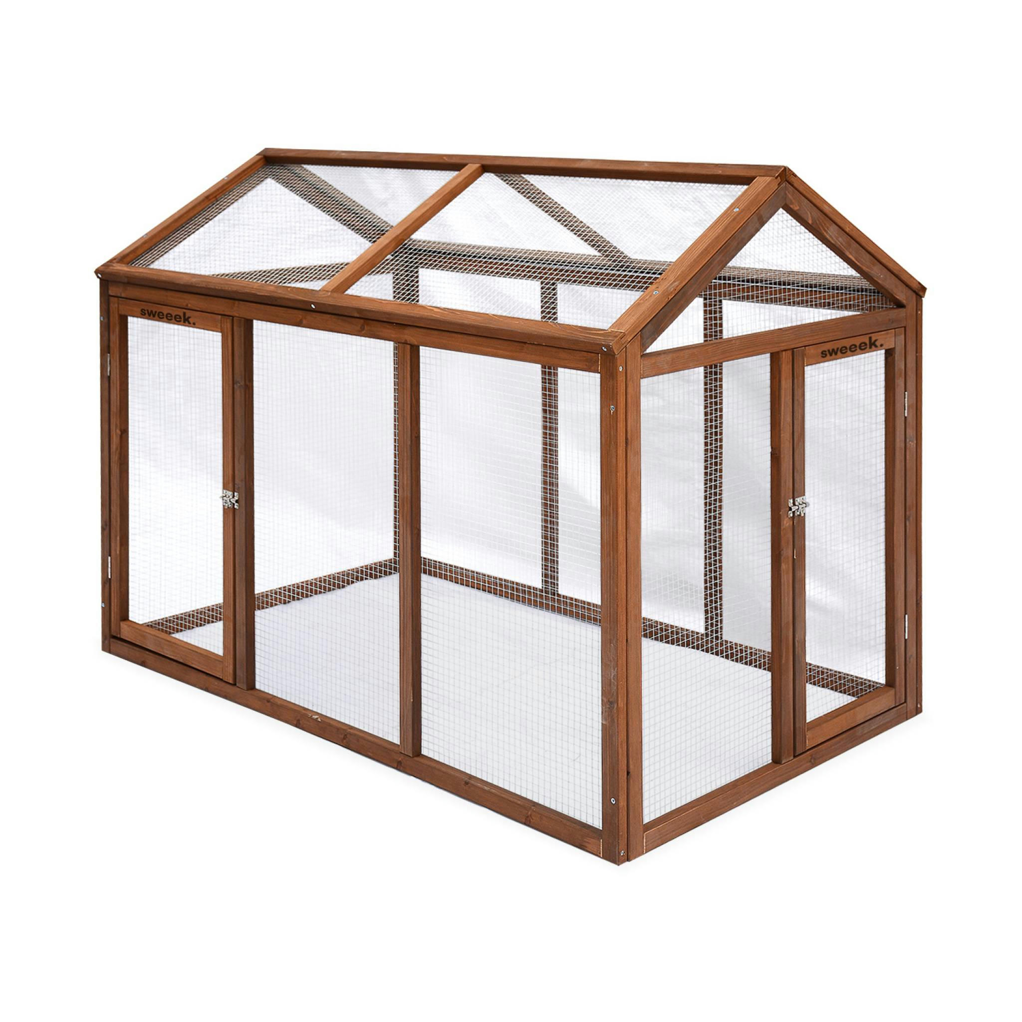 CHABO - Enclos pour poulailler en bois, 6 poules