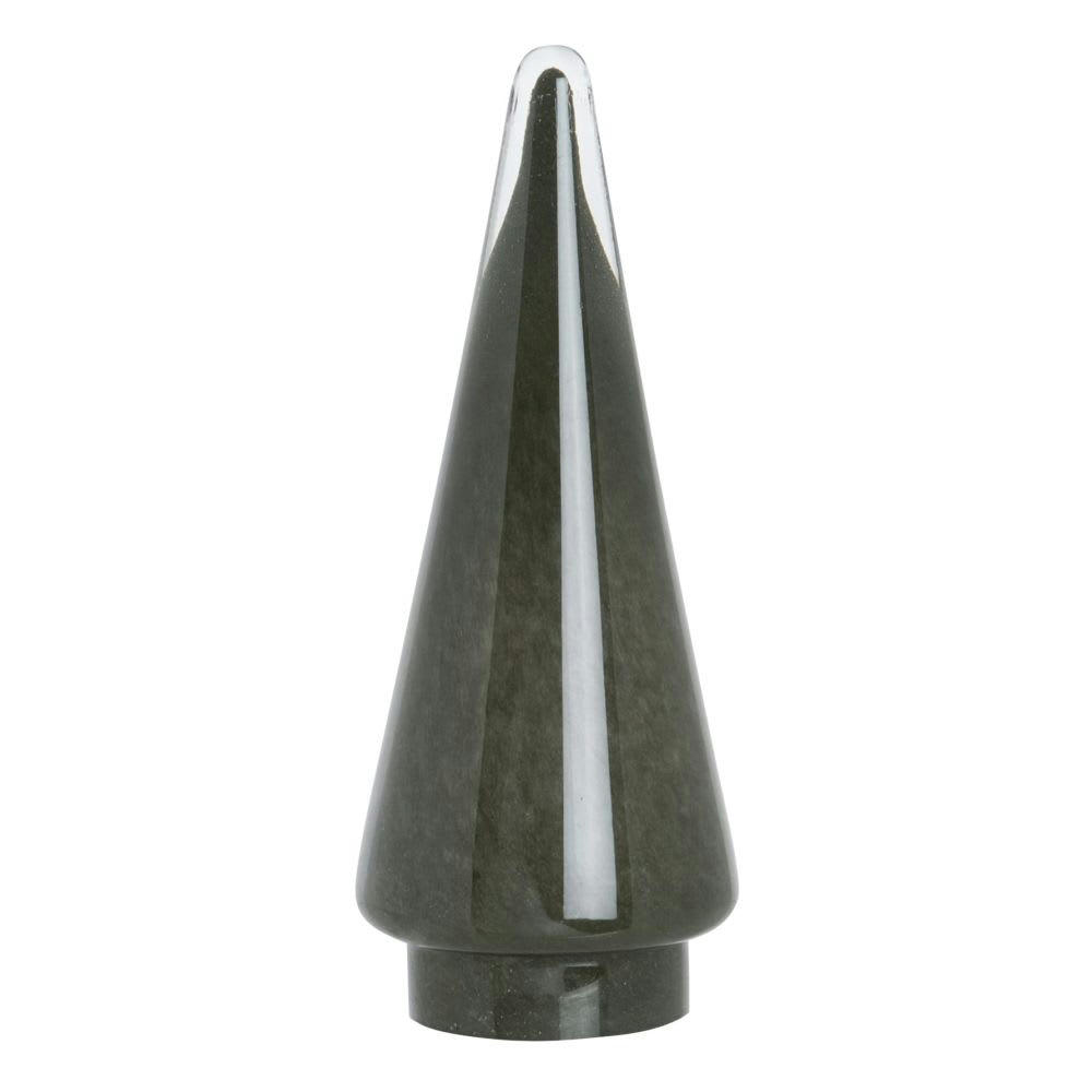 ABETO - Statuette sapin vert en verre stylisé H20