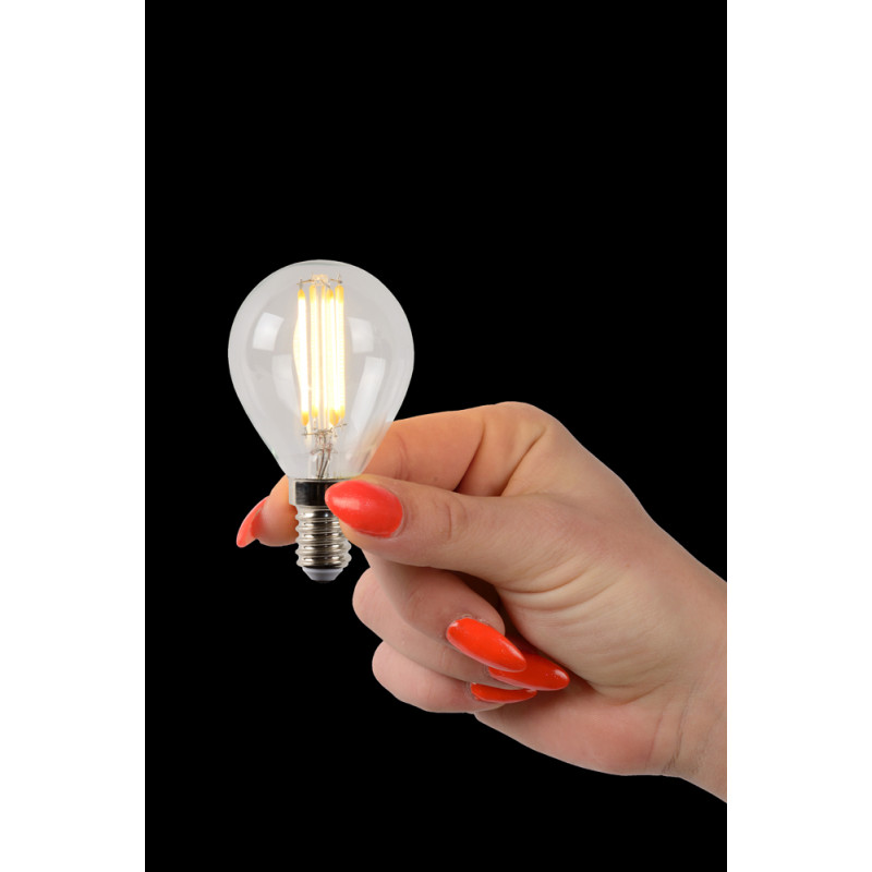 Ampoule transparente à filament LED E14 4 W Ø 4,5 cm dimmable LUCIDE