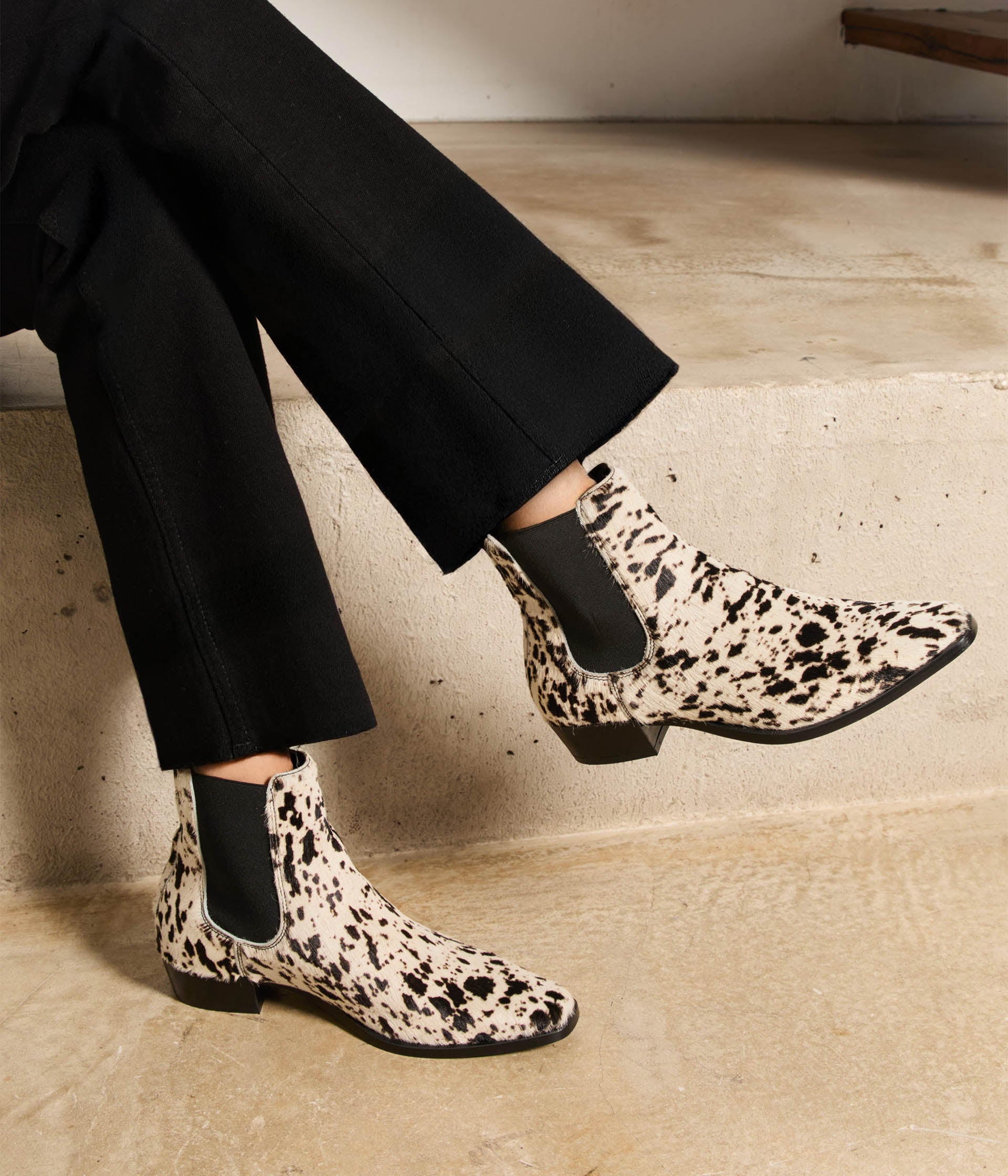 Boots motif vache Pongo