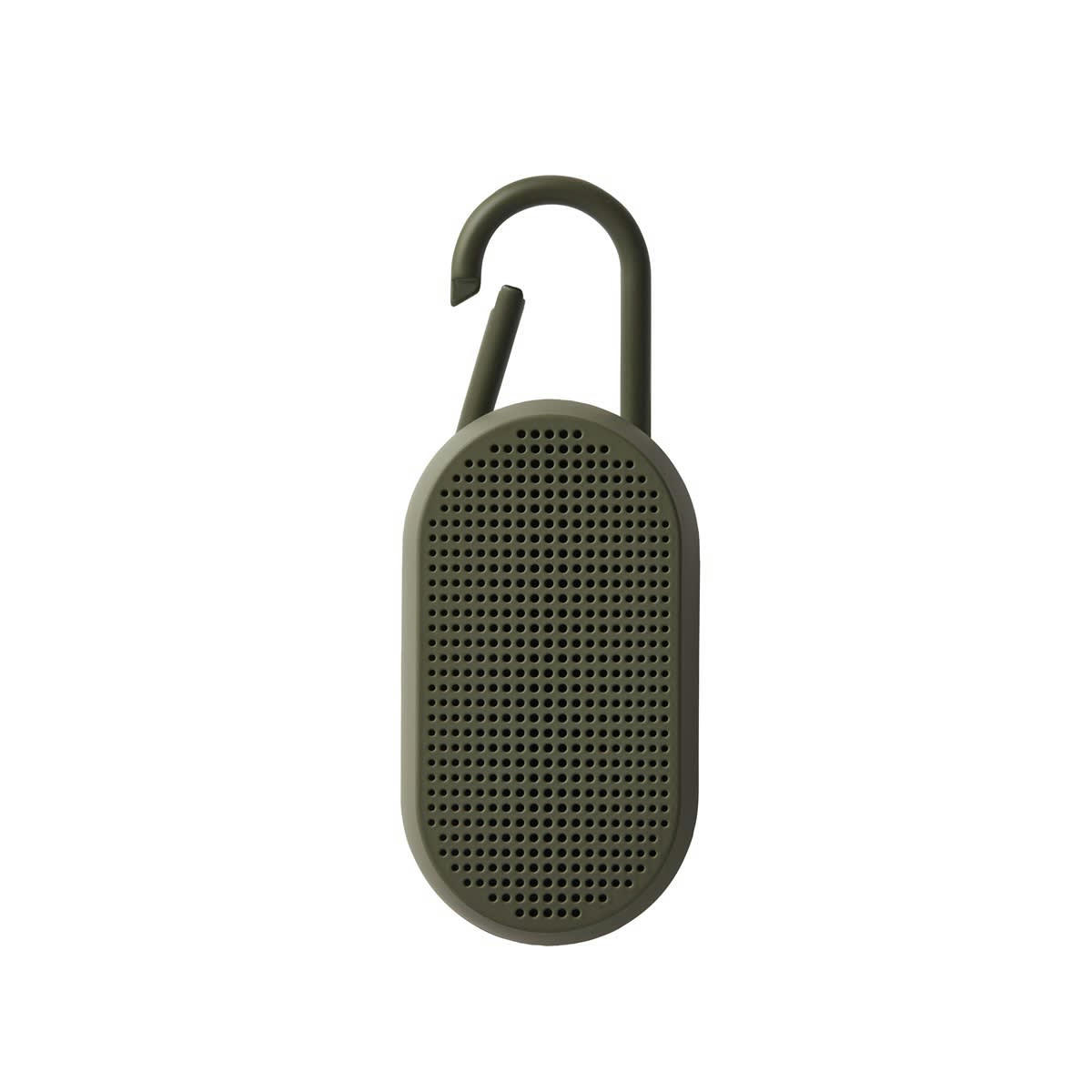 MINO T - Enceinte bluetooth avec mousqueton en ABS vert kaki