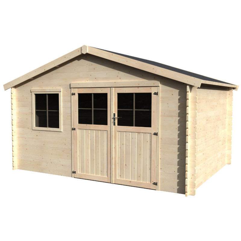 Abri de jardin en bois Flodeal 28 mm 4,19 x 3,02 m DÉCOR ET JARDIN