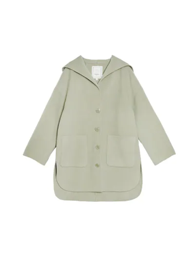Hooded double wool coat - 25WRJ238G