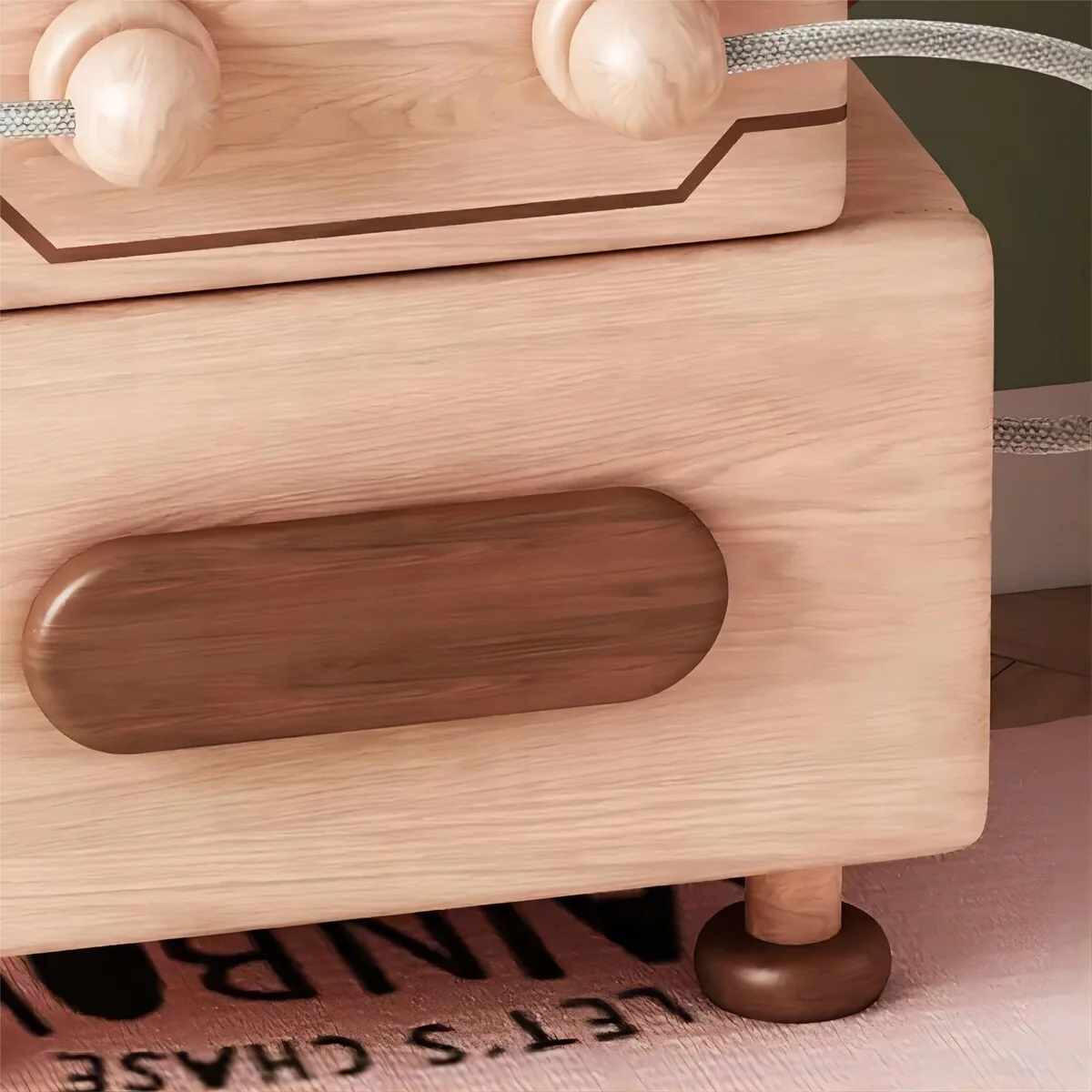 Bedroom Kids Furniture Robot Cartoon Design Wooden Children Storage Cabinet