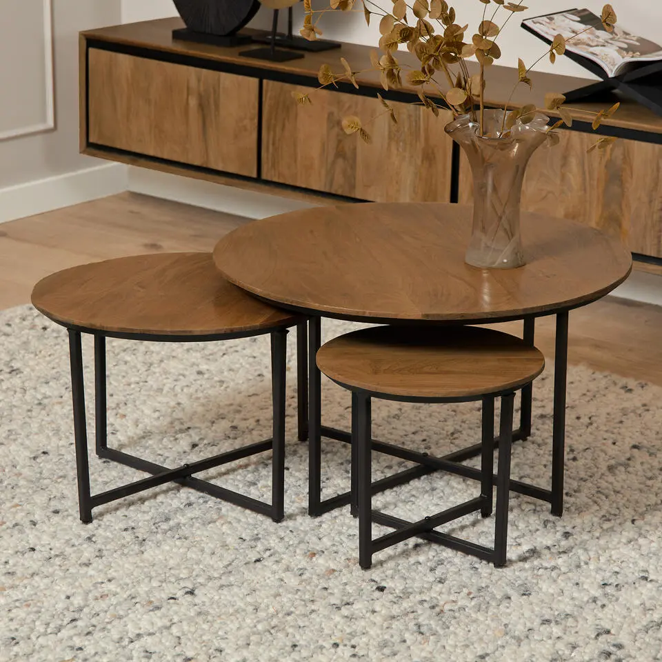 Starfurn - Salontafel RichWood - Bruin - 70x70x45 cm