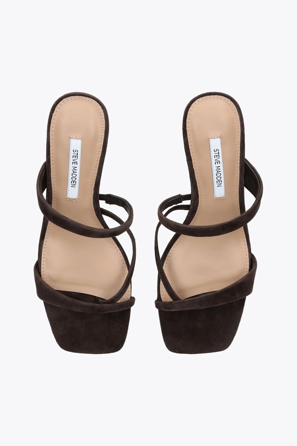 STEVE MADDEN Ajay Brown Suede' Suede Heels