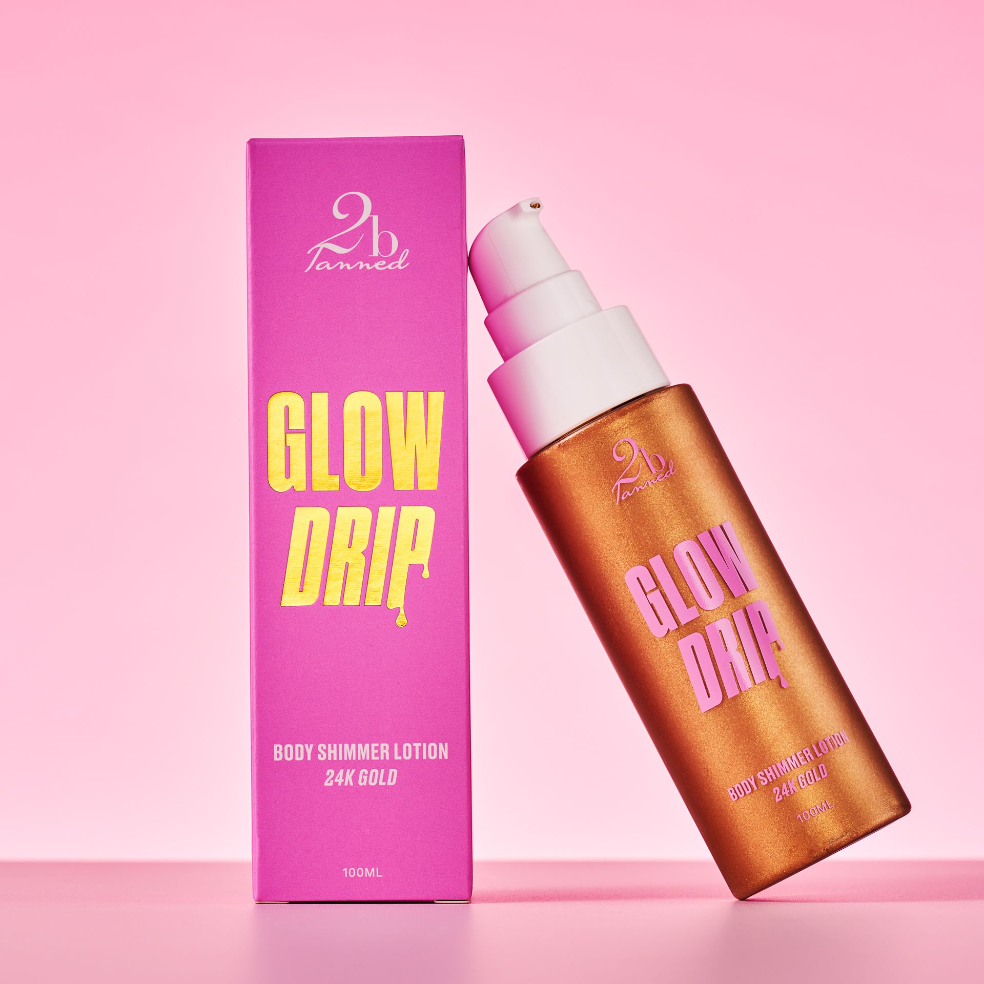 2bTanned Glow Drip 24k Gold Body Shimmer Lotion