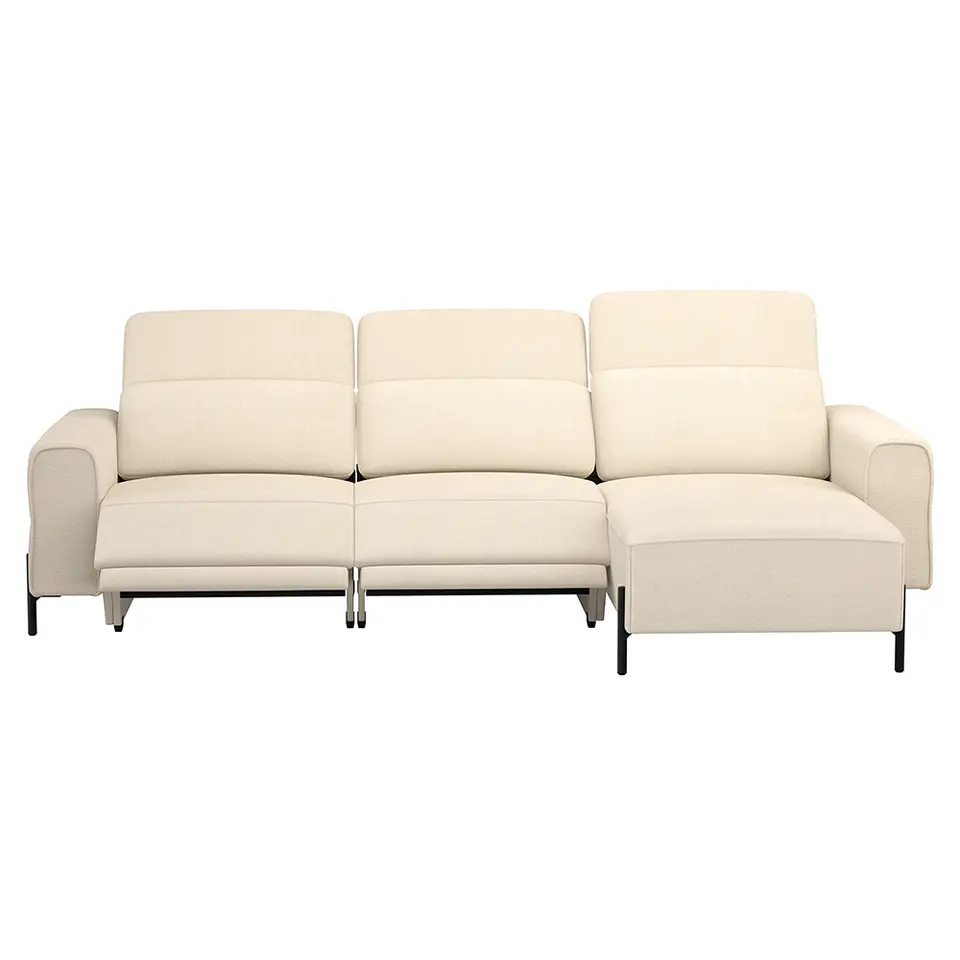 Hoekbank Dave rechts - elektrisch verstelbaar - cr&egrave;me