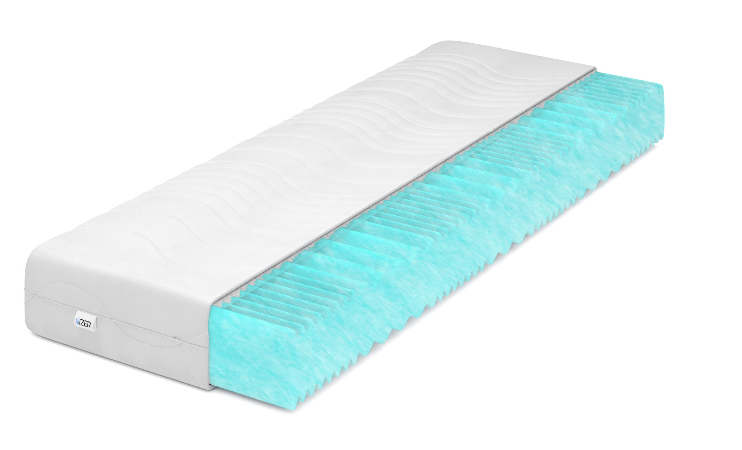 Materac piankowy70x200 16cm Wave Aqua | Dwustronny H3