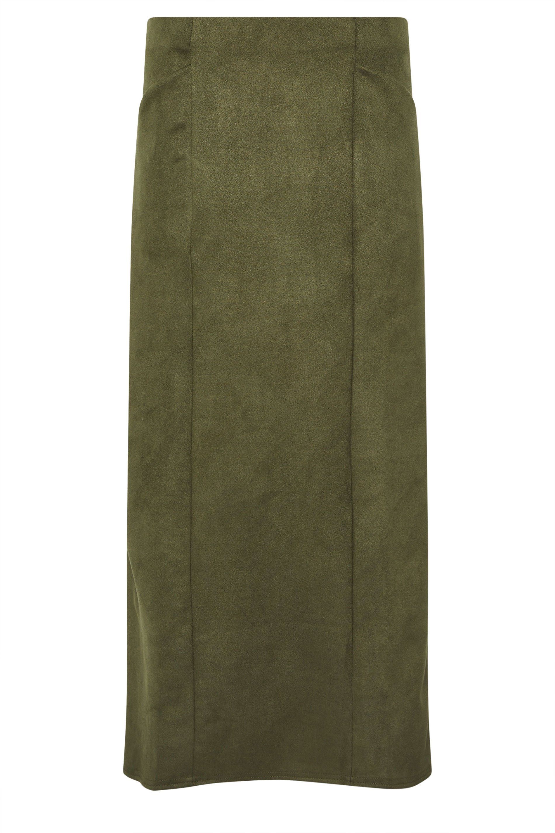 Long Tall Sally Tall Faux Suede Midi Skirt