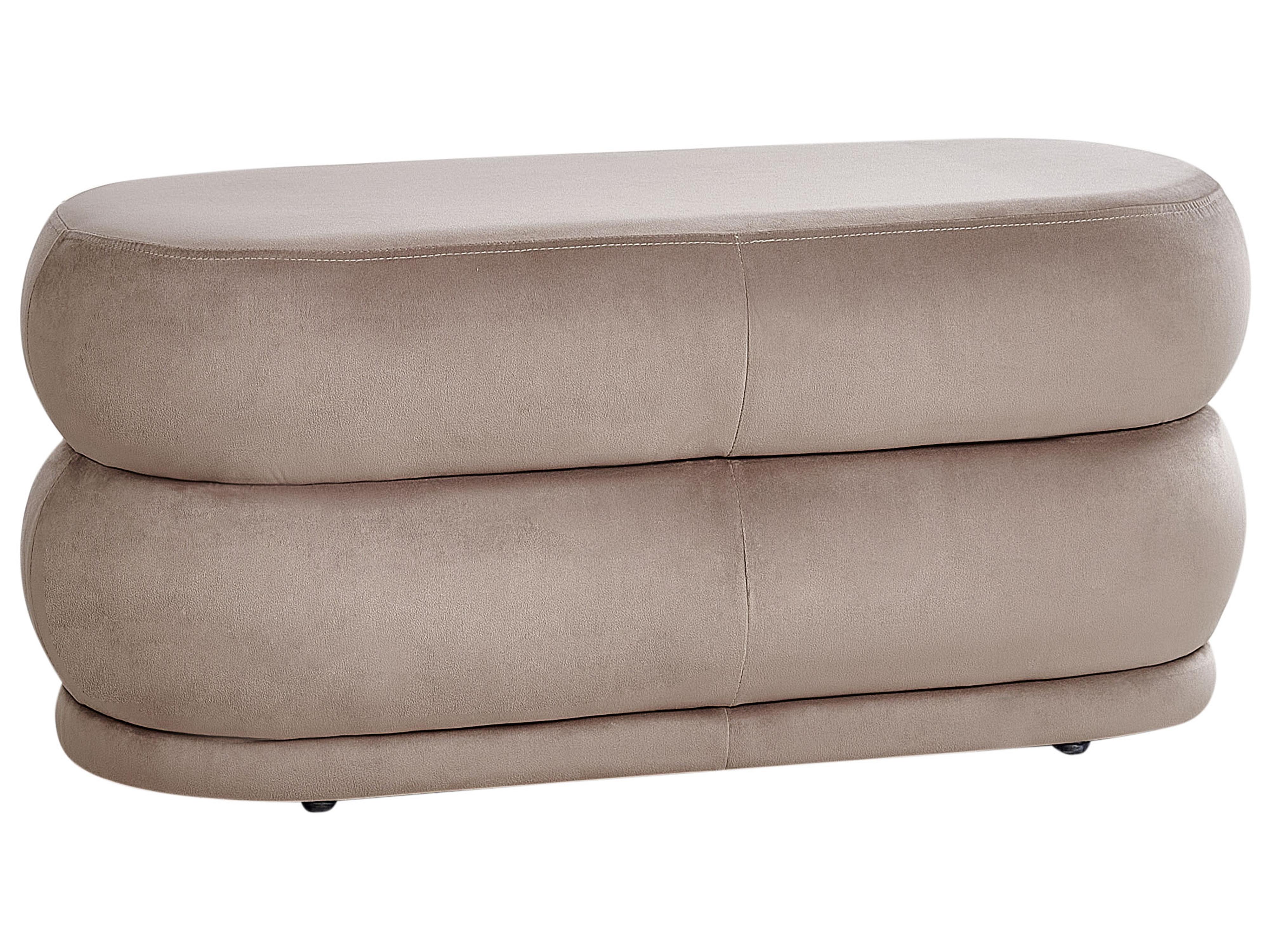 Upholstered Bench ELLENDALE Velvet Taupe