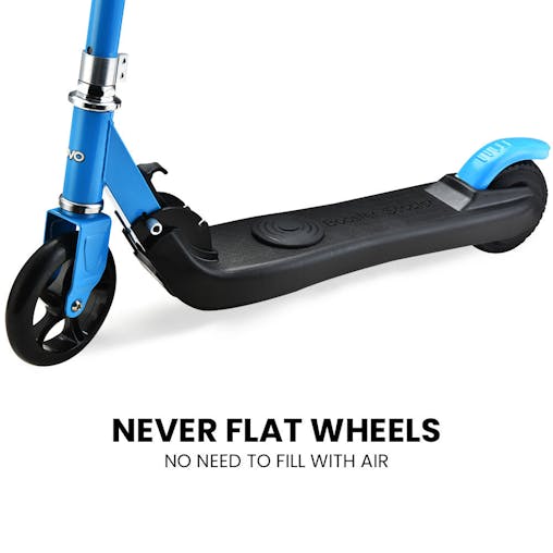 NNEMB Electric Scooter-Ages 5-11-Adjustable Height-Folding-Lithium Battery-Blue
