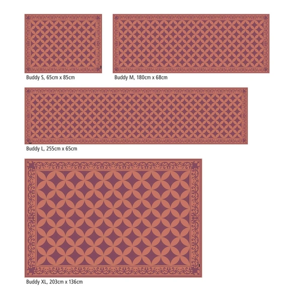 Vinyl Teppich »Claudia«, BxL:255 cm x 65 cm, rot