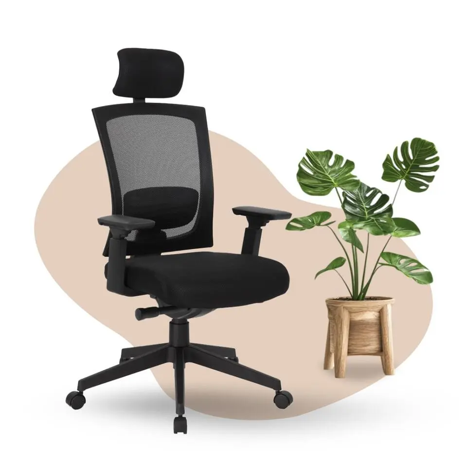 Bureaustoel Joy comfort - Voldoet aan NEN-EN 1335 norm - Zwarte stervoet