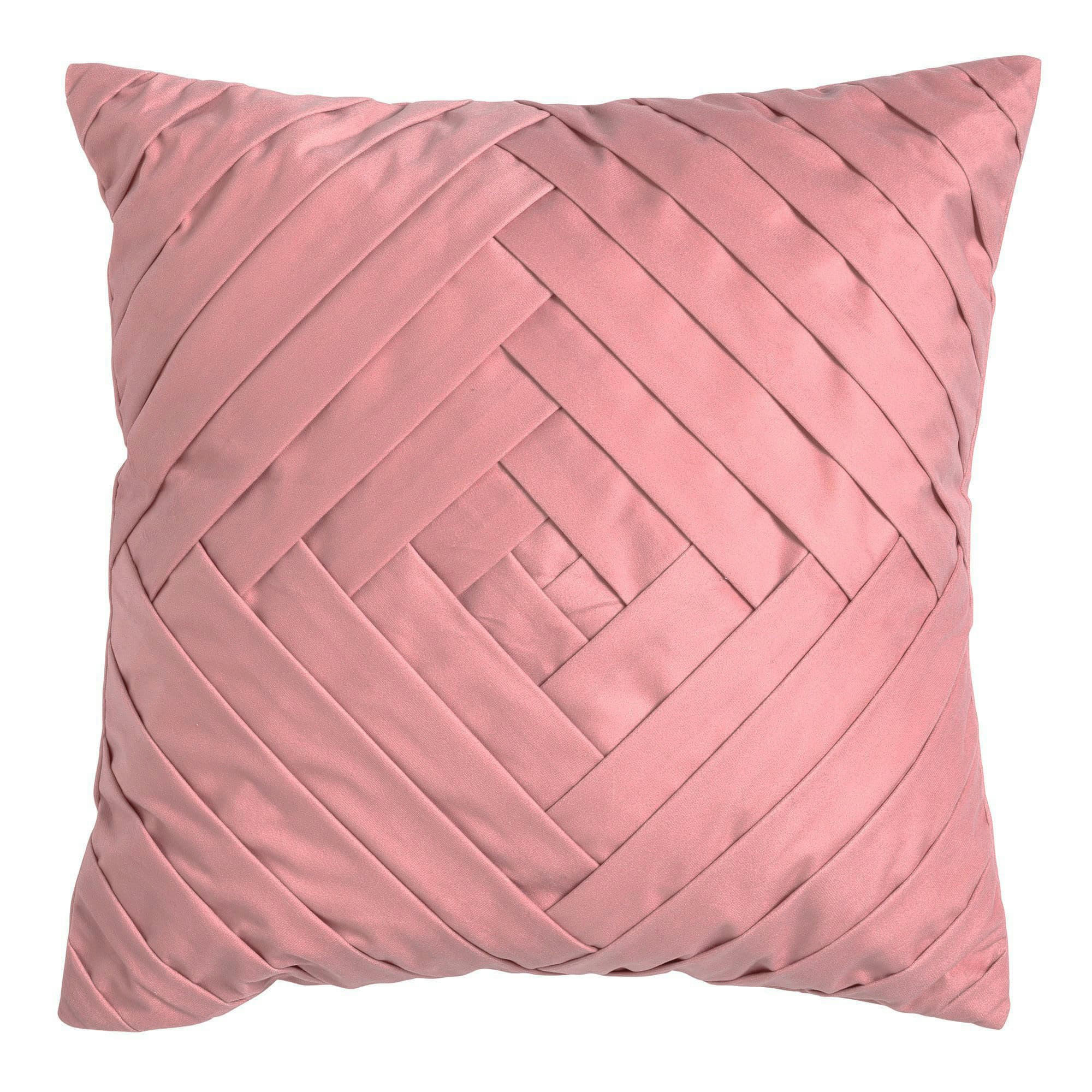 PHILLY - Coussin - rose en velours 45x45 cm uni