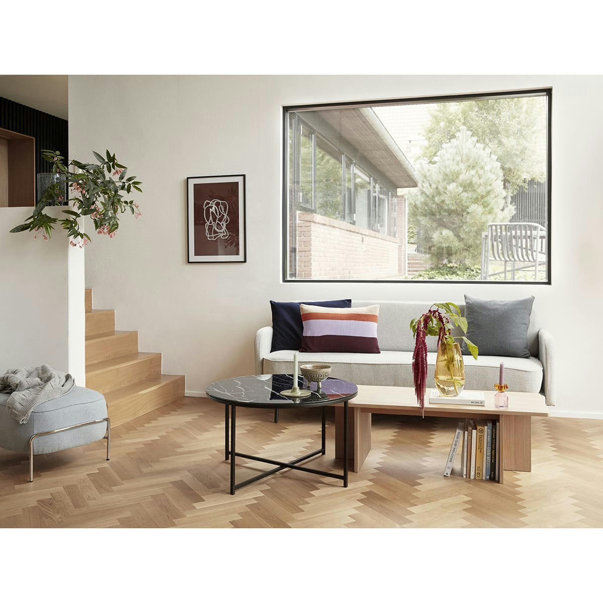 TERN - Plaid avec motif damier en laine d