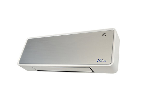 Chauffage soufflant 2000 W façade en verre argenté télécommande et minuterie